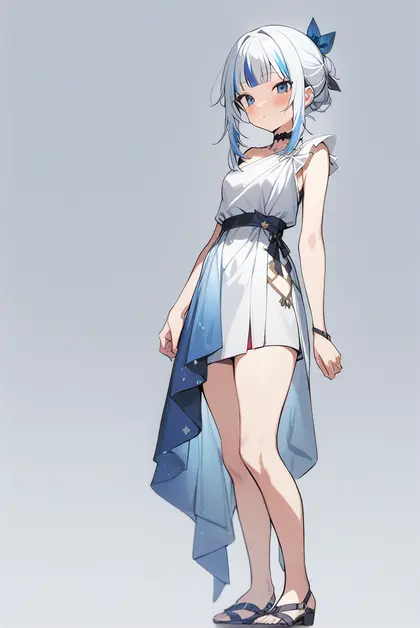 1girl, gawr gura (3rd costume), hololive