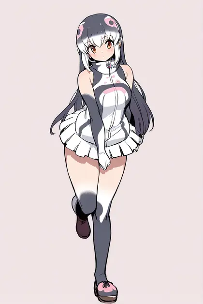 1girl, african penguin (kemono friends), kemono friends