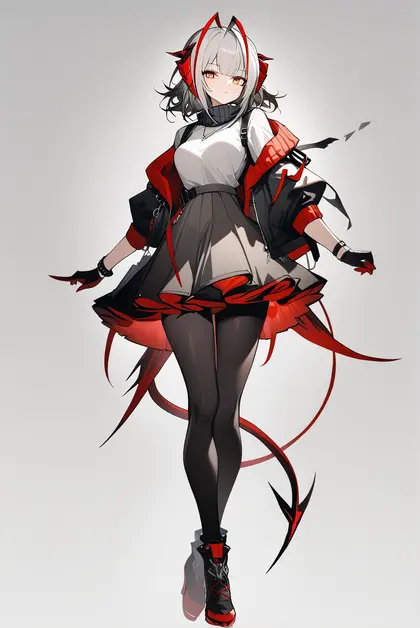 1girl, w (arknights), arknights