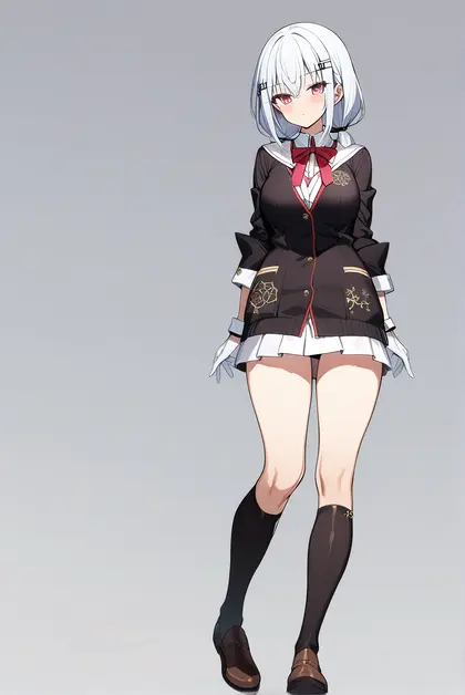 1girl, hakase fuyuki (1st costume), nijisanji
