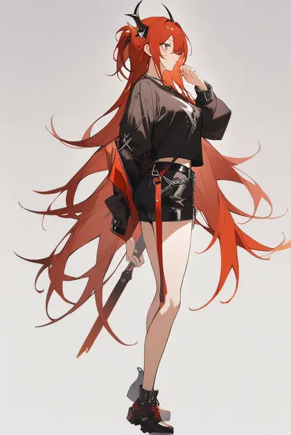 1girl, surtr (liberte echec) (arknights), arknights