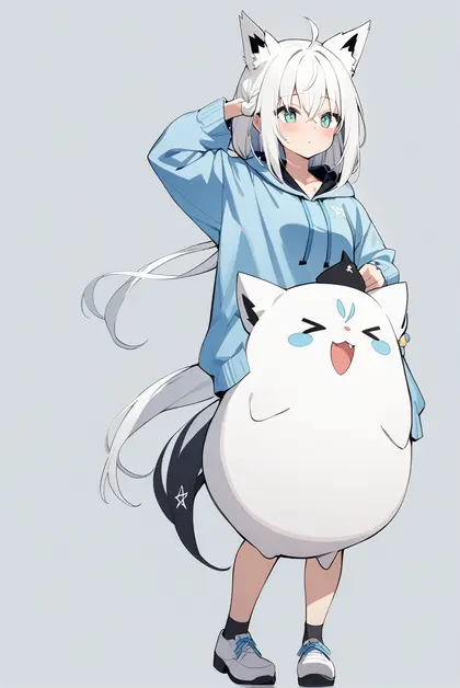 1girl, fubuzilla (shirakami fubuki), hololive