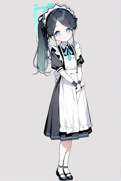 1girl, aris (maid) (blue archive), blue archive
