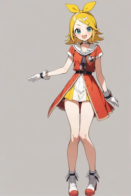 1girl, kagamine rin, vocaloid