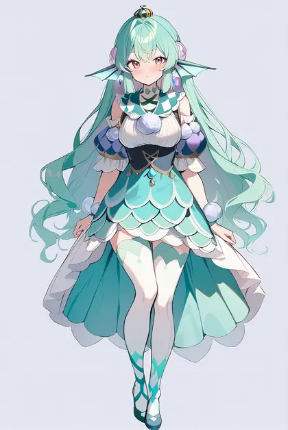 1girl, finana ryugu (1st costume), nijisanji