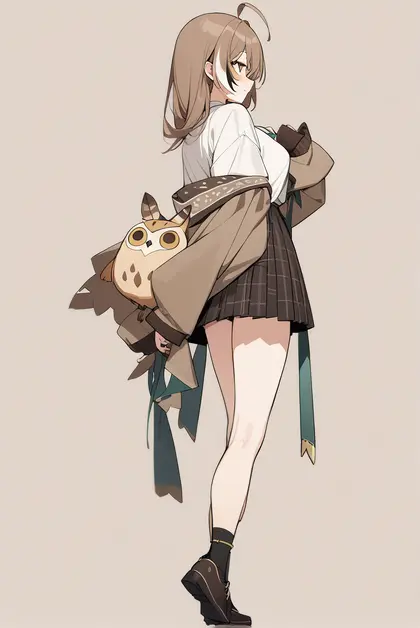 1girl, hootsie (nanashi mumei), hololive