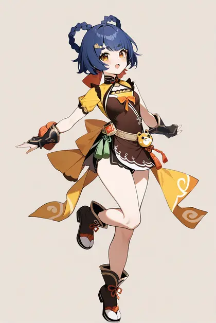 1girl, xiangling (genshin impact), genshin impact