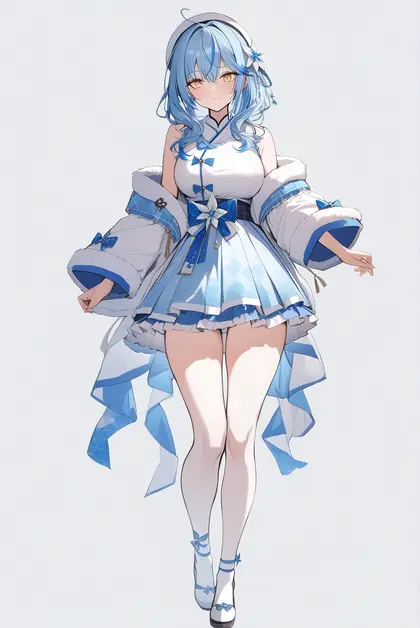 1girl, yukihana lamy (new year), hololive