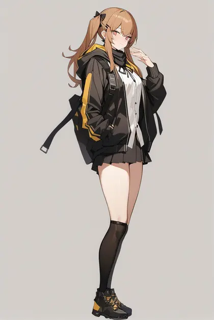 1girl, ump9 (girls' frontline), girls' frontline