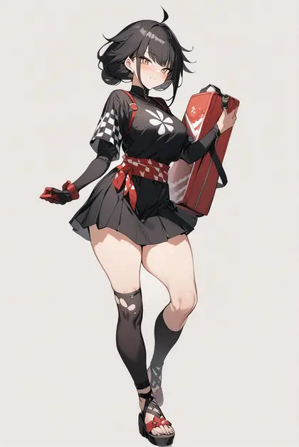 1girl, deutschland (service time?!) (azur lane), azur lane