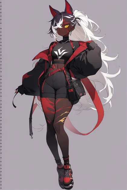 1girl, akumi (yoclesh), vyugen