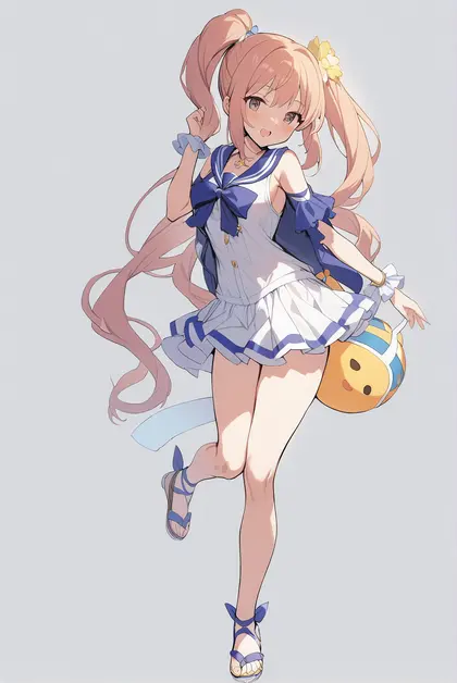 1girl, hatsune (summer) (princess connect!), princess connect!