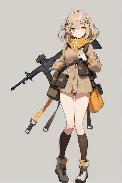 1girl, fnc (girls' frontline), girls' frontline