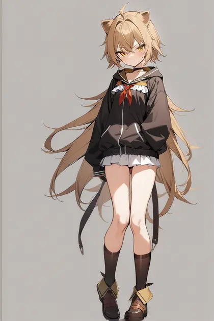 1girl, rurudo lion (1st costume), indie virtual youtuber