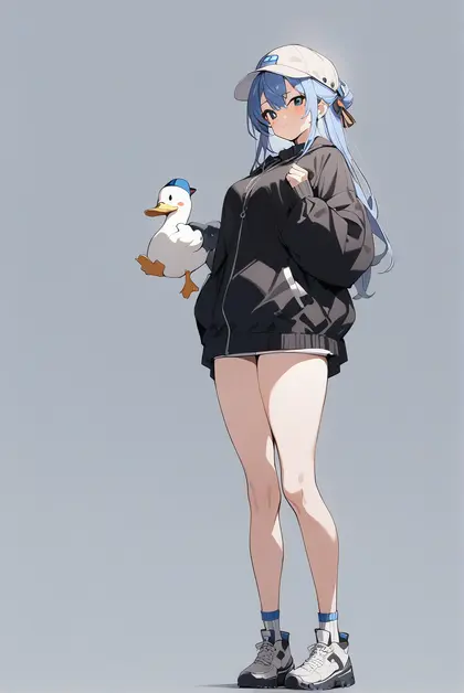 1girl, subaru duck, hololive