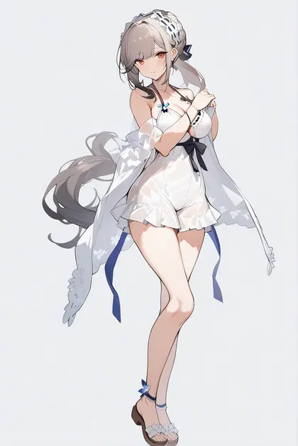 1girl, dunkerque (summer sucre) (azur lane), azur lane