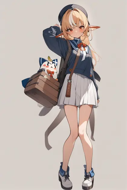 1girl, elfriend (shiranui flare), hololive