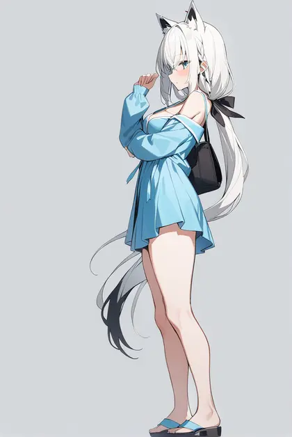 1girl, shirakami fubuki (hololive summer 2019), hololive