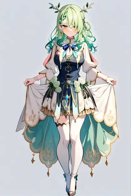 1girl, ceres fauna (1st costume), hololive