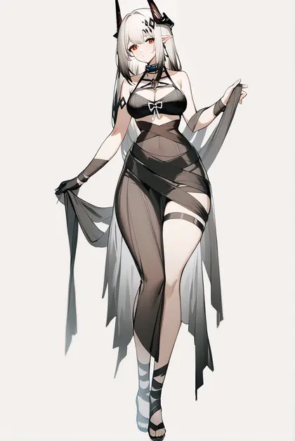 1girl, mudrock (silent night) (arknights), arknights