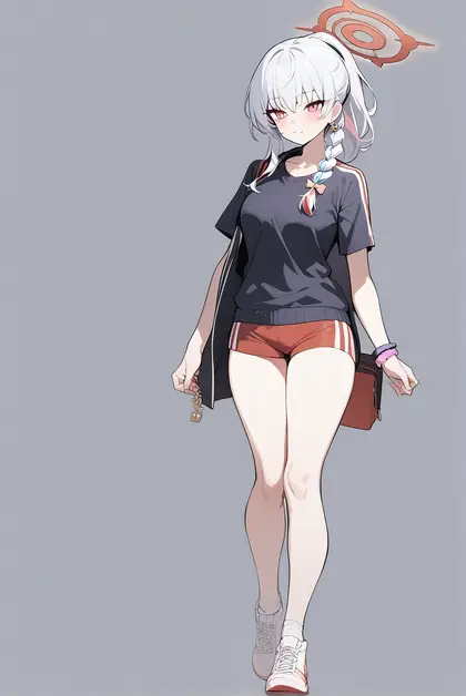 1girl, haruna (track) (blue archive), blue archive