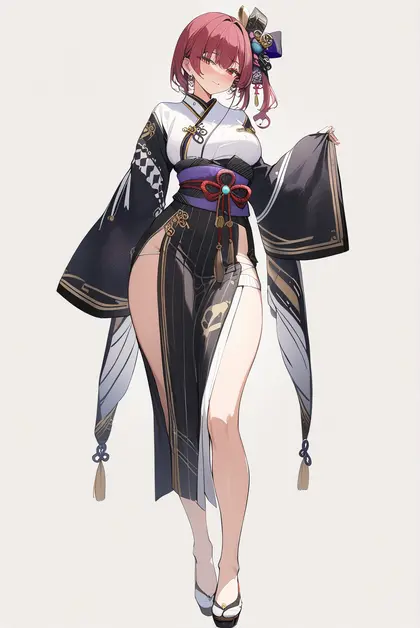 1girl, houshou marine (new year), hololive