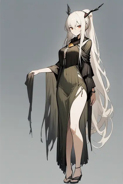 1girl, shining (silent night) (arknights), arknights