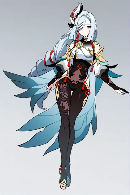 1girl, shenhe (genshin impact), genshin impact